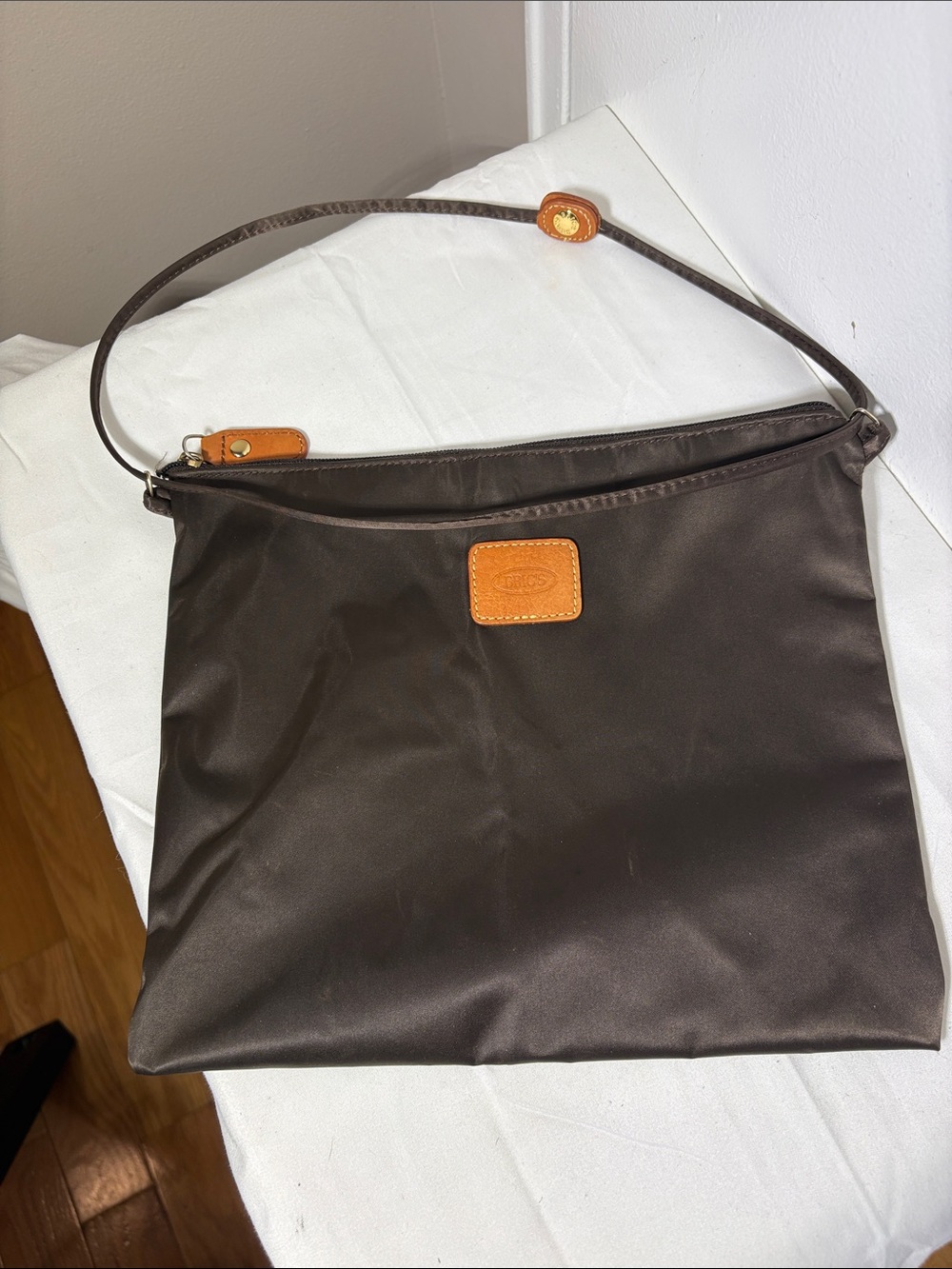 BRIC’S Brown Nylon Toiletry Bag W/ attachable snaps